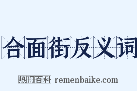 合面街反义词是什么意思的图片